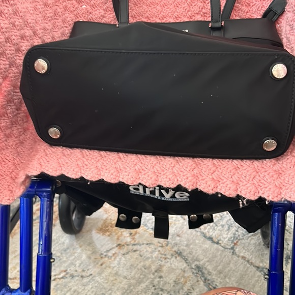 Michael Kors basic black classic bag cloth with vinyl trim, shoulder bag - Picture 4 of 10